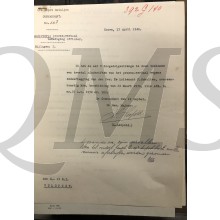 Beëdiging van officier 16 april 1940 19 RI