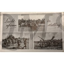 Prent briefkaart mobilisatie 1940 Luchtafweer in stelling 