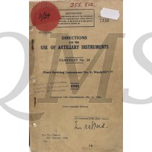 Pamphlet no 10 yes of artillery instrument flash spotting