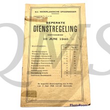 Treinndienstregeling Groningen 10 juni 1940