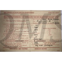 Inlichtingenformulier ter verkrijging van een brandstoffenkaart “T116”