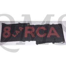 Shoulder flash 8 Light Anti Aircraft , Royal Canadian Artillery,  8 LAA RCA (canvas)