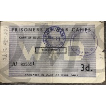 “Banknote” POW threepence Camp 11