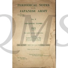 Periodical notes on the Japanese Army no 5 1943 Tanks