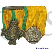 Oorlogsherinneringskruis mei 1940 en trouwe dienst zilver (War Commemorative Cross or War Cross may 1940 and silver faithful service medal )