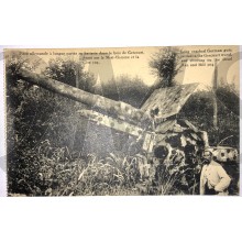 Military postcard long reached German gun setteld in the Gercourt woods And shootings on the Dead Man and Hill 304