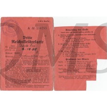Dritte ReichskleiderKarte 1942 (Clothing distribution card 1942)
