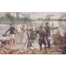 Postcard (Ansichtkaart) L Armee Francais Genie, Pontonniers