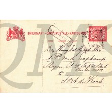Briefkaart 1909 Padang-Fort de Kock 