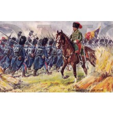 AnsichtKaart (Mil. Postcard) Belgian Grenadiers & Guide officer
