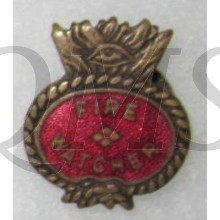 WW2 Fire Watcher, All Seeing Eye, Volunteer War Worker's Lapel Badge.