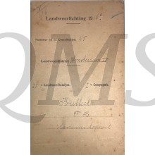 Oorlogszakboekje 25e Landweer  Bat 2e Comp Amsterdam LW district II