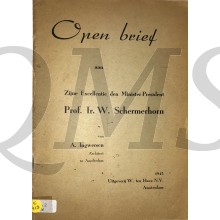 Open brief aan Zijne Excellentie den Minister-President Prof. Ir. W. Schermerhorn