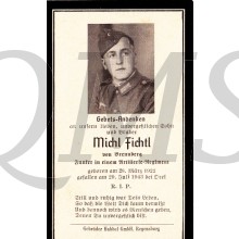 In Memoriam Karte/Death notice Michl Fichtl