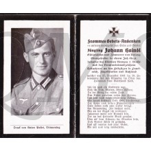 In Memoriam Karte/Death notice Johan Haindl