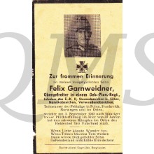In Memoriam Karte/Death notice Felix Granweidner