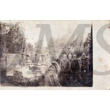 AnsichtsKarte (Mil. Postcard) 1914cschiessubung mit Gasmaske