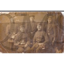 AnsichtsKarte (Mil. Postcard) 1914 5 soldaten