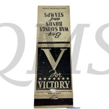 Matchbook, WW2 V for Victory!  Buy War bonds