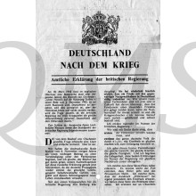 Flugblatt G.29 DEUTSCHLAND nach dem Krieg