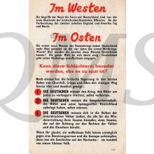 Flugblatt G.27 Im Westen Im Osten