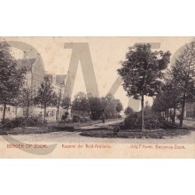 Prent briefkaart 1905 Bergen op Zoom Kazerne der Veld Artillerie