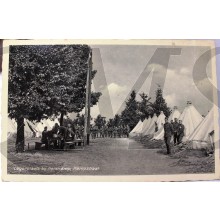 Prent briefkaart mobilisatie 1939 Legerplaats bij Harskamp, kampstraat  