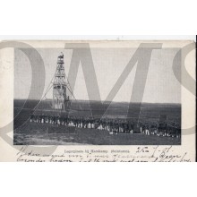Prent briefkaart 1901 Legerplaats bij Harskamp (seintoren)