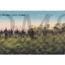 Prent briefkaart 1918 s'Gravenhage Exercitie Maliebaan