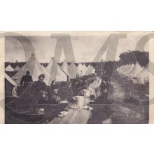 Prent briefkaart 1915 Middagmaal in het Kamp