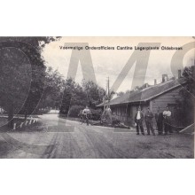 Prent briefkaart 1925 Voormalige onderofficiers Cantine Legerplaats Oldebroek