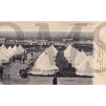 Prent briefkaart 1905 Legerplaats bij Oldenbroek