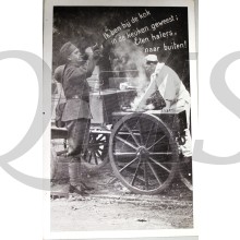 Prent briefkaart mobilisatie 1939 Ik ben bij de kok in de keuken geweest