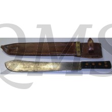 Kapmes WO2 met leren schede (Machete WW2 with leather scabbard)