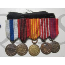 Set of 5 miniature medals Indonesia 1950-1960