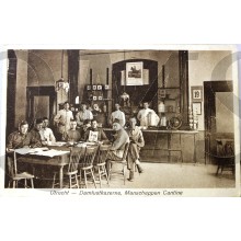 Prent briefkaart mobilisatie 1914 Utrecht Damlustkazerne Manschappen cantine