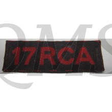 Shoulder title 17 RCA (canvas)