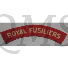 Shoulder title Royal Fusiliers (canvas)