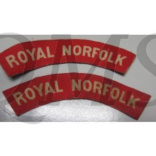 Shoulder titles Royal Northfolk (canvas)