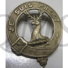 Lovats Scouts  Other ranks white metal Lovats Scouts cap badge post 1951
