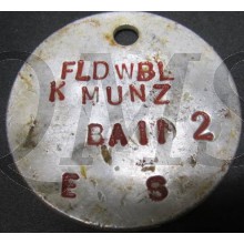 Erkennungsmarke K Muntz BAID 2