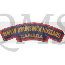 Shoulder title 8th New Brunswick Hussars CANADA (canvas)