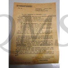 Verslag bijeenkomst LBD Amsterdam 1943 Vakhoofden en Vakleiders