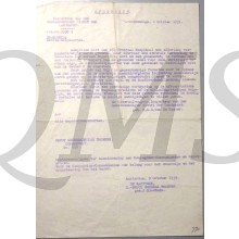 Afschrift Inspecteur vd Gen Kundige DIenst der Landmacht 1939 Eerste Hulpkaarten