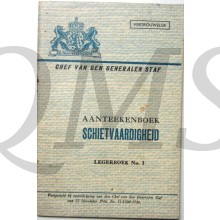 Legerboek no 1 aantekenboek schietvaardigheid 1946