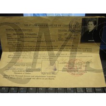 Zeitweilige Registrierungs Karte (Temporary registration)