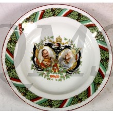 Patriotischer Teller 1914/15 Kaiser und von Hindenburg (Commemorative plate 1914/15 The Emperor and von Hindenburg)