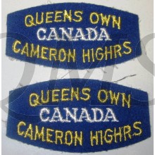 Shoulder titles Queens own Cameron Highrs