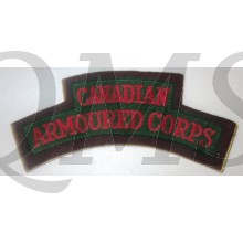 Shoulder title Canadian Armoured Corps R.C.A.C.