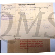 Telegram met omslag Deutsche Reichspost